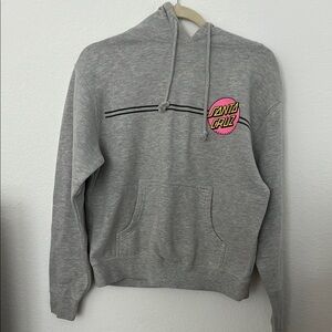 Santa Cruz Skateboards Heather Gray Quarter-Zip Pullover
